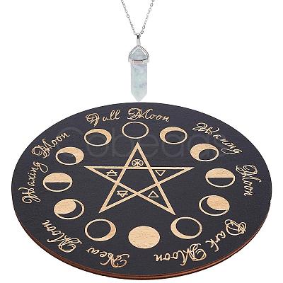 DIY Star Pattern Pendulum Board Dowsing Divination Making Kit DIY-CN0002-36-1