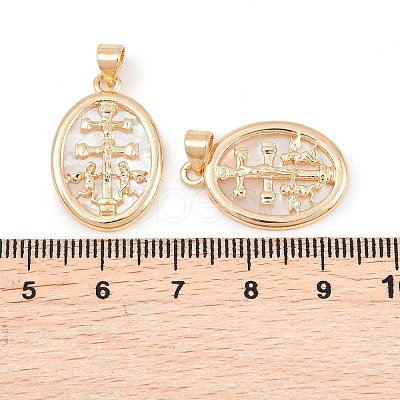 Brass Micro Pave Clear Cubic Zirconia Pendants KK-C170-06G-1