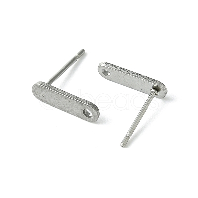 10Pcs 201 Stainless Steel Stud Earring Findings with Hole EJEW-FS0001-14D-1