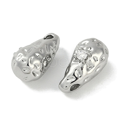 Brass Micro Pave Cubic Zirconia Charms KK-P283-27B-P-1