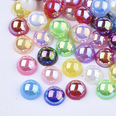 ABS Imitation Pearl Cabochons OACR-Q176-8mm-M-1