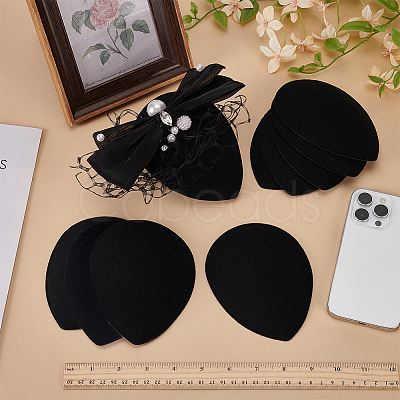 10Pcs EVA Cloth Teardrop Fascinator Hat Base for Millinery AJEW-FG0004-53A-1