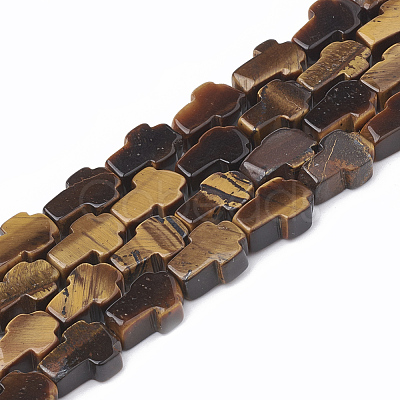 Natural Tiger Eye Bead Strands X-G-R185-8x12mm-14-1