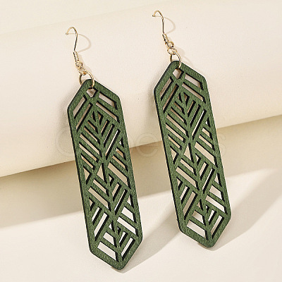 Iron Wood Dangle Earrings for Women WG1FD12-03-1