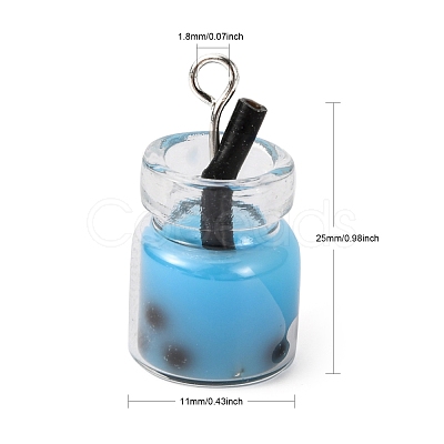 Glass Bottle Pendants X-CRES-S359-01C-1