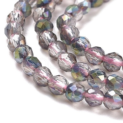 Transparent Electroplate Glass Beads Strands LS-GLAA-H021-01A-HP02-1