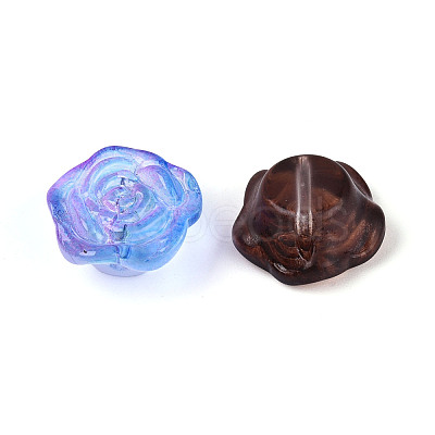 Baking Paint Transparent Glass Beads DGLA-T004-40B-M-1