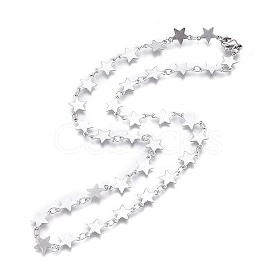 Non-Tarnish 304 Stainless Steel Link Chain Necklaces NJEW-L457-008P-1