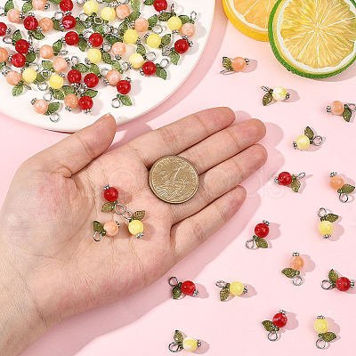 120Pcs 3 Colors Acrylic Pendants OACR-SC0002-58-1