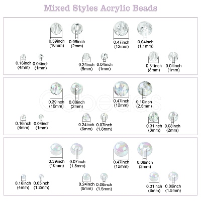 Mixed Styles Acrylic Beads OACR-CJ0002-02-1