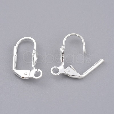 Brass Leverback Earring Findings X-KK-Z007-28S-1