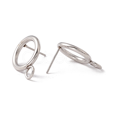 Non-Tarnish 304 Stainless Steel Stud Earring Findings STAS-P308-02B-P-1