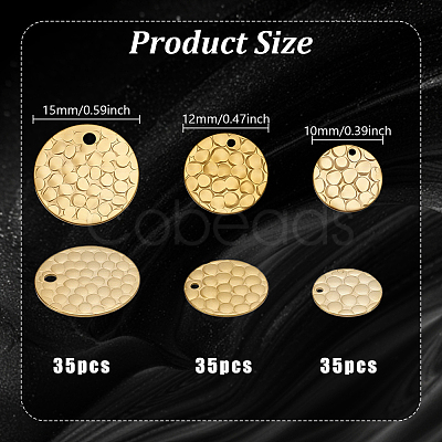 105Pcs 3 Styles Brass Pendants KK-GA0002-51-1