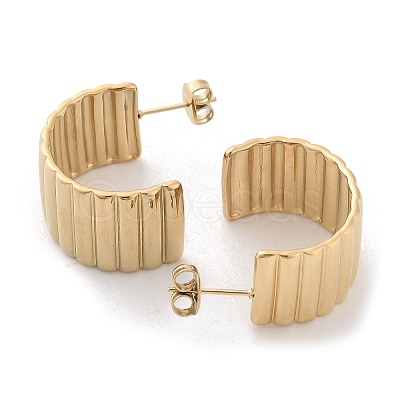 304 Stainless Steel Stud Earrings EJEW-H115-22G-1