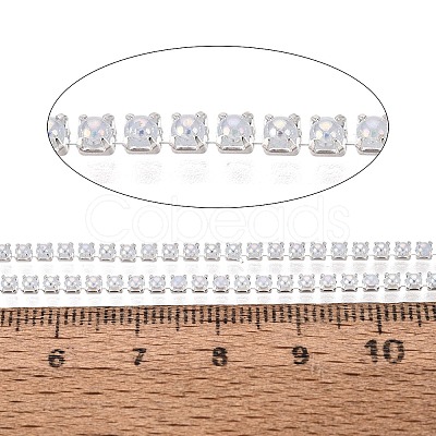 Iron & ABS Plastic Imitation Pearl Tennis Chains CH-Q006-01A-16-1
