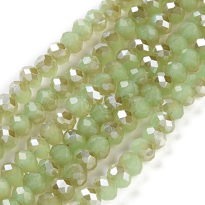 Electroplate Glass Beads Strands EGLA-A034-J4mm-K02-1