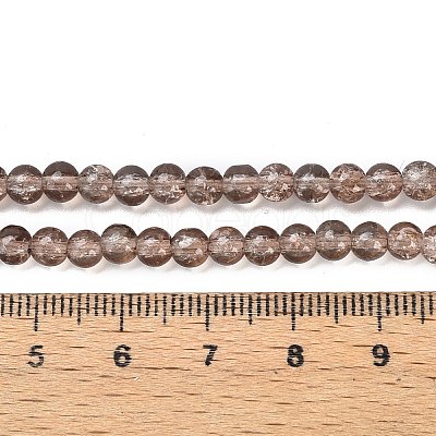 Crackle Glass Beads Strands CCG-Q001-4mm-07-1