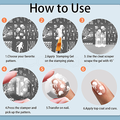 Stainless Steel DIY Nail Art Templates MRMJ-WH0092-120-1