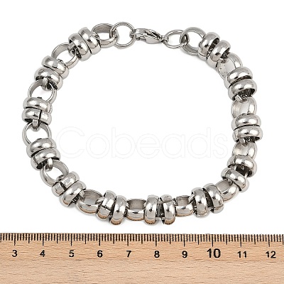 Punk 304 Stainless Steel Link Chain Bracelets for Men Women LS-BJEW-S181-03P-1