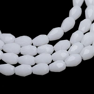 Opaque Solid Glass Bead Strands GLAA-R168-3x5-02C-1