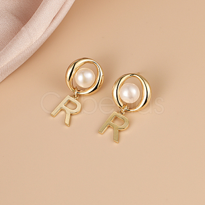 Imitation Pearl Stud Earrings FN6270-1