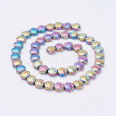Electroplate Non-Magnetic Synthetic Hematite Beads Strands G-F510-15-1