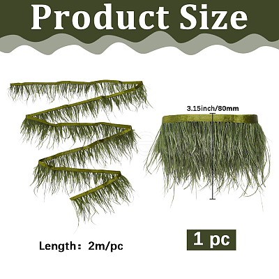 2M Fashion Fibre Imitation Ostrich Feather Trimming DIY-GF0014-47C-1