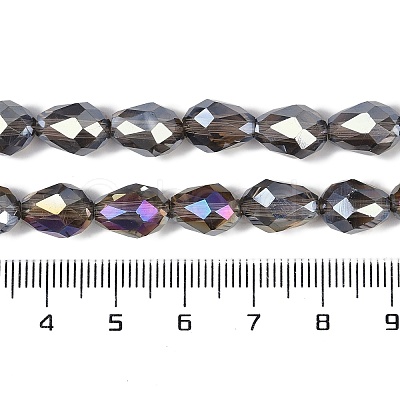 Transparent Electroplate Glass Beads Strands EGLA-N013-T6mm-B27-1