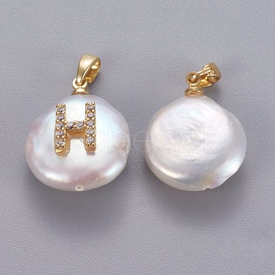 Natural Cultured Freshwater Pearl Pendants KK-L187-A-01H-1