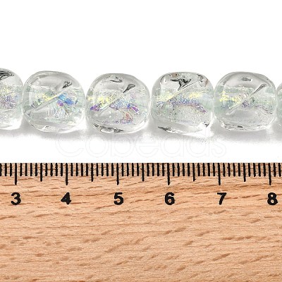 Handmade Foil Lampwork Beads Strands FOIL-C002-01E-1