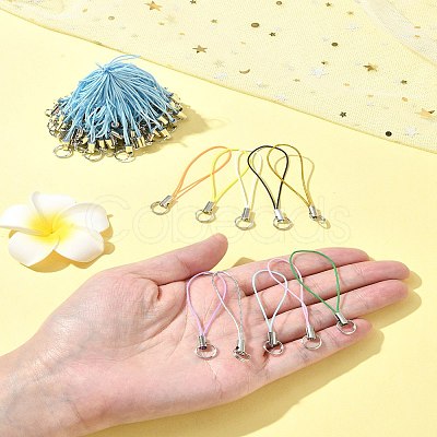 100Pcs Polyester Cord Mobile Straps MOBA-FS0001-02I-1
