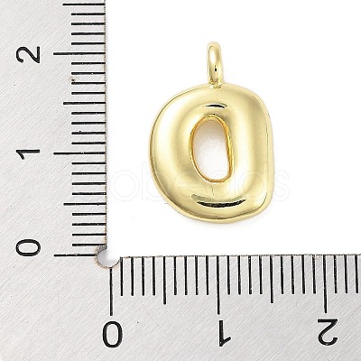Rack Plating Brass Balloon Letter Pendants KK-C050-01G-D-1