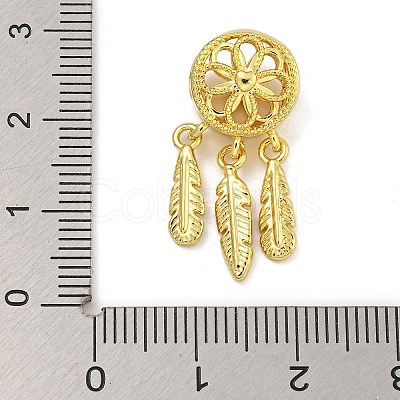 Rack Plating Brass Dangle Charms KK-I718-30G-1