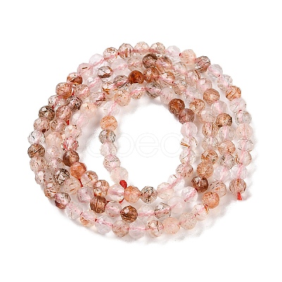 Natural Black Gold Rutilated Quartz Beads Strands G-N342-21B-01-1