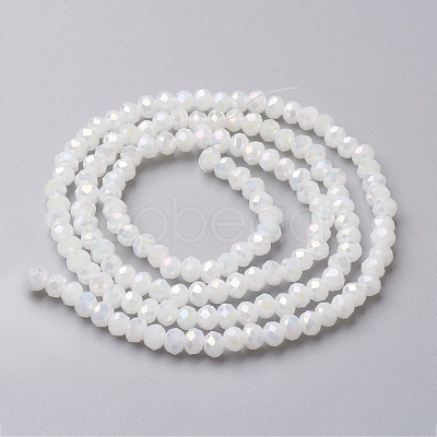 Electroplate Glass Beads Strands EGLA-F124-FR-A03-1