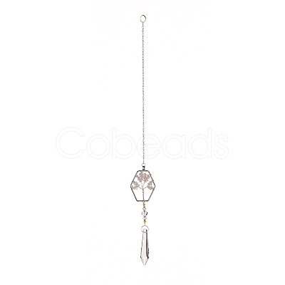 Teardrop Acrylic Beads Big Pendant Decorations HJEW-D029-01P-A-1
