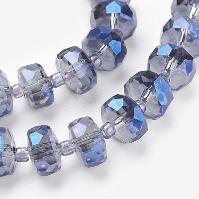 Electroplate Glass Beads Strands EGLA-J145-FR10mm-B01-1