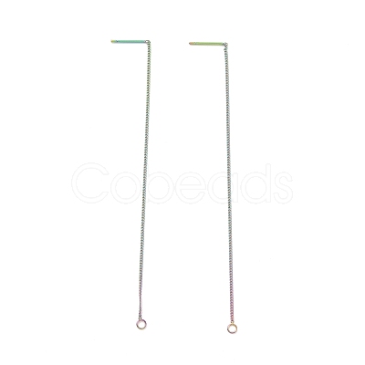 Ion Plating(IP) 304 Stainless Steel Stud Earring Finding STAS-E161-07RC-1