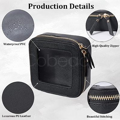 Square PU Leather Jewelry Box ODIS-WH20008-04C-1