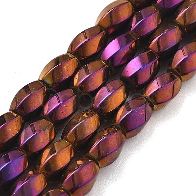 Electroplated Synthetic Magnetic Hematite Beads Strands G-P545-G01-02A-1