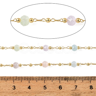 Handmade Brass Glass Beaded Chains GL-CBA1C06-07G-1