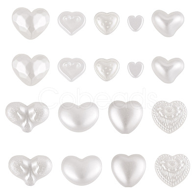 220Pcs 9 Styles ABS Plastic Imitation Pearl Beads KY-TA0001-51-1