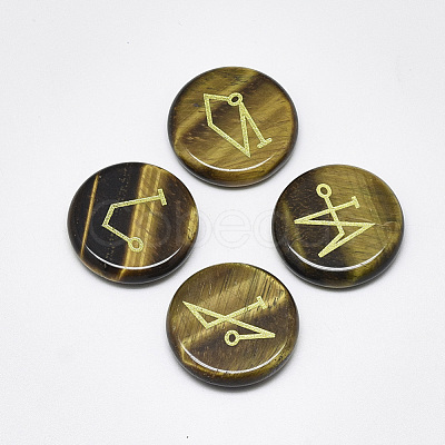 Natural Tiger Eye Cabochons G-T122-38E-1