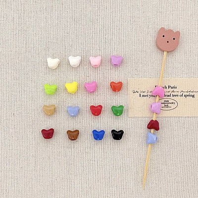 Opaque Acrylic Beads OACR-N163-64-1
