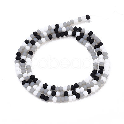 Faceted Glass Beads Strands X-GLAA-F106-B-F08-1