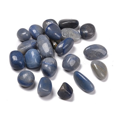 Dyed & Heated Natural Blue Aventurine Beads G-O029-08B-1