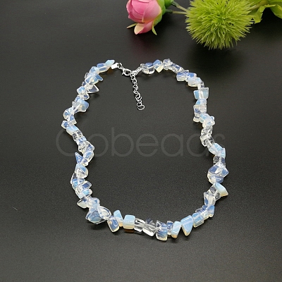 Opalite Chip Beaded Necklaces for Women IW6789-1-1