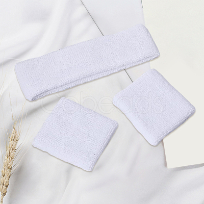 2 Bags Cotton Sports Headband & Wristband Set AJEW-CN0004-74A-1