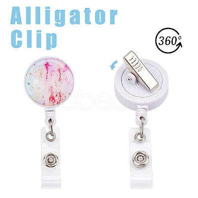 ABS Plastic Retractable Badge Reel AJEW-GF0001-74-1