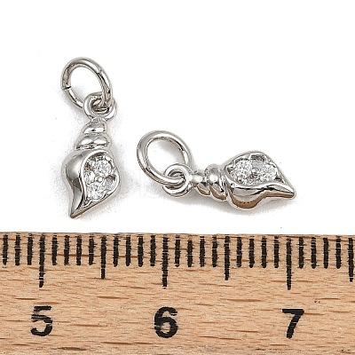 Brass Micro Pave Cubic Zirconia Pendants KK-A269-02B-P-1
